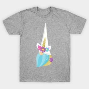 Unicorn Gnome, Garden Gnome, Cute Gnome, Beard T-Shirt